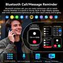 Smart Watch for Men Fitness Tracker: Make/Answer Call Military Smart Watches for Men Digital Watches Heart Rate Monitor Waterproof Running Smartwatch Android Phones iPhone Samsung Compatible 2 Bands