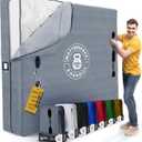 Mattress Bags For Moving With 8 Handles - Queen Size - Extra-Thick Mattress Bag For Moving - Reusable Mattress Storage Bag - Mattress Cover For Moving With Zipper, Moving Mattress Bag Protector (Gray)