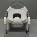 Potty Training Seat, SKYROKU Upgrade Toddler Toilet Seat for Kids Boys Girls, 2 in 1 Potty Training Toilet, Splash Guard Anti-Slip Pad Step Stool, New Sector-Shape Stabilized Base (8899+Grey)