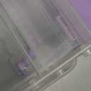 10.6in 3-Layer Multipurpose Storage Box Art Craft Organizer Storage Box Kids Clear Plastic Portable Storage Box/Tool Box with Handle for Sewing,Cosmetic,Medicine,Nail,Hair Accessories (purple)