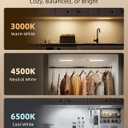 EZVALO 5-Pack Under Cabinet Lighting, 2400mAh Rechargeable Motion Sensor Light, 10inch Magnetic Closet Lights with Dimmable & 3 Color Temps, Wireless Motion Activated Lights with Remote for Kitchen