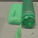 Hydracy Water Bottle with Time Marker -Large BPA Free Water Bottle & No Sweat Sleeve -Leak Proof Gym Bottle with Times to Drink - Ideal for Fitness Sports & Outdoors (Aqua Green)
