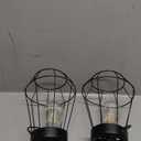 Solar Lanterns Outdoor Lights,Metal Hanging Solar Lights Outdoor Waterproof,Auto On/Off with Edison Bulb Retro Light for Yard Garden Patio Backyard Pathway Decor 2 Pack
