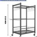 WALMANN Garden Tool Organizer on Wheels, Rakes/Shovels/Yard Tools Stand, M
