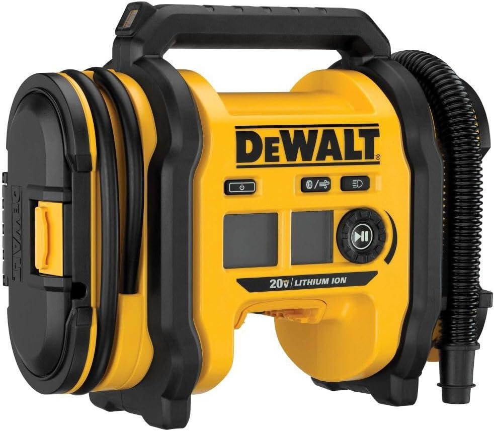 DEWALT 20V MAX Tire Inflator, Compact and Portable, Automatic Shut Off, LED Light, Bare Tool Only (DCC020IB)