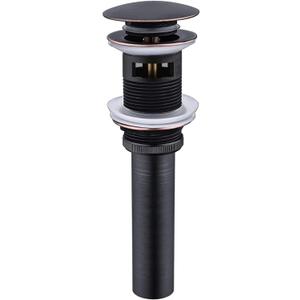 Bathroom Sink Drain with Overflow - Big Cap for Standard 1 3/4" Drain Opening - Pop Up Drain,Oil Rubbed Bronze