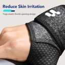Wrist Brace with Soft Thumb Opening for Mild Carpal Tunnel Tendonitis Arthritis Sprains (Not for Thumb), Compression Hand Brace for Women Men, Wrist Support for Sports Work Type Sleep, FSA Eligible, Black (Right)