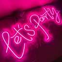 36.9x16.1 Inch Large Let's Party LED Neon Sign,Dimmable Pink Neon Light Sign for Wall Decor, Bachelorette Party, Engagement Party, Wedding, Bar & Birthday Decor