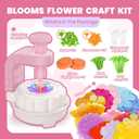 windpaint Toys for Girls 3 4 5 6 7 8 9 10 Years Old, DIY Craft Kits for Kids, Fabric Flower Bouquets for Girls Gifts, Educational Learning Detective Toys for Toddler Kids,Birthdays Gifts (Purple) (Pink)