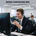 Earbay Trucker Bluetooth Headset, Wireless Headphones with Microphone Mute & USB Dongle, Wireless Headset with Mic for Work Noise Canceling & Charing Base for Work/PC Computer/Phones/Office/Meeting