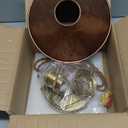 Hanging Pendant Light Rusted Copper Lampshade with Adjustable 6.5Ft Cord Pendant Ceiling Lights Retro Antique Hanging Light for Kitchen Island Living Room and Dining Room