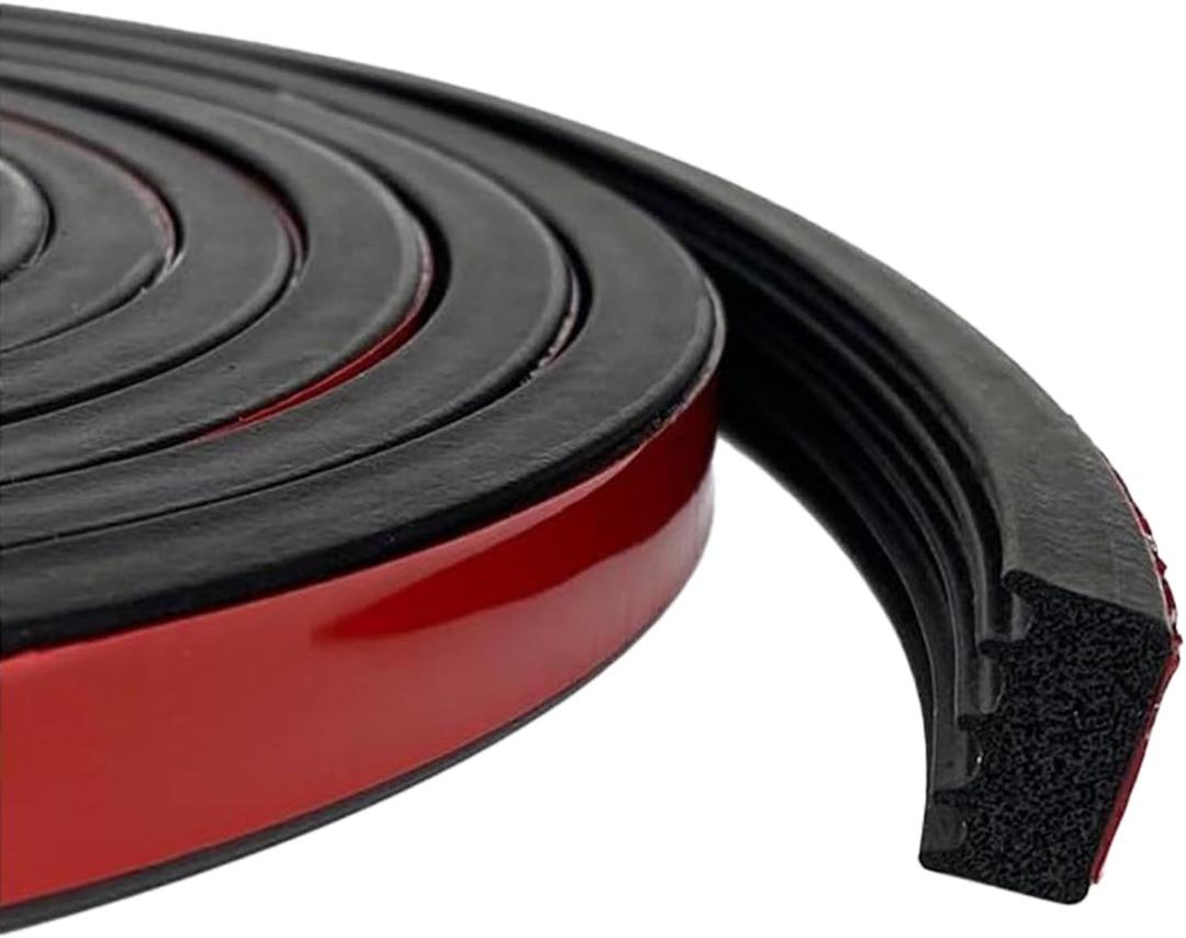 326A0004 Service Kit/Ribbed Bulkhead Seal 3/5 in X 65 in, Ribbed Rectangle Rubber Seal/Self-Adhesive EPDM Foam Rubber Seal with Tape/Ideal Weather Stripping, Fits RV,Boat,Auto,Truck,Marine,Garage Door