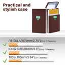 6 x Plastic Cigarette Case with Pull Down Off, Holds 20 Cigarettes (Fits 100mm 100S) (Brown)