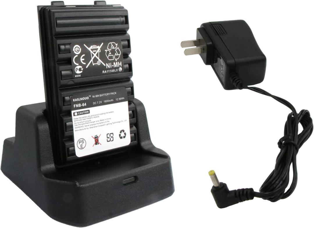 FT-60R Battery and Charger for Yaesu FNB-V83 FNB-V94 FNB-64 FNB-V57 FNB-V67li (Battery Included) CD-47 Charger
