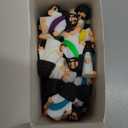 Sumind 50 Pcs Little Jesus Figures Easter Mini Pocket Jesus Figurines Bulk Original Design for Easter Egg Stuffers Hide Seek Religious Party Favors Sunday School Baptism Gifts (Bright Color)