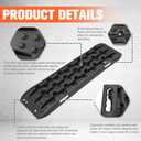 YATOINTO Off-Road Traction Boards, Pair Recovery Tracks Tire Traction Mats for 4WD Mud,Sand,Snow Tracks. 4X4 Recovery Boards with 2 Straps&Storage Bag for RV Truck Jeep SUV,Black