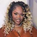 Toyotress Ocean Wave Crochet Hair - 12 Inch 8 Packs Ombre Honey Blonde Ocean Wave Braiding Hair, Beach Curl Deep Twist Water Wave Short Curly Synthetic Hair Extensions (12 Inch, OT27/613-8P)
