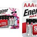 Energizer MAX AA Batteries & AAA Batteries Combo Pack, 16 AA and 16 AAA 12set