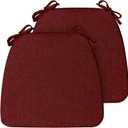 Seat Cushions for Kitchen Chairs Cushions Set of 2 Indoor Dining Room Chair Cushion Replace Office Dorm Home Farmhouse Decor Pad D Shaped Hard Foam Wood Furniture Stool Cushion 17"x16"x2" Burgundy