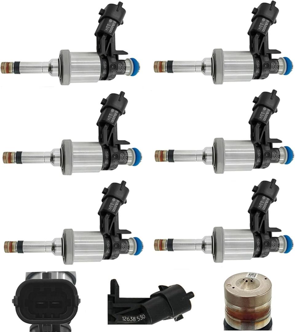 6PCS Fuel Injectors 12638530 FJ994 217-3445 Fits 08-11 Replacement For GMC Acadia for Saturn Outlook For Buick Enclave Lacrosse Allure For Cadillac CTS STS For Chevrolet Camaro Traverse Holden 3.6