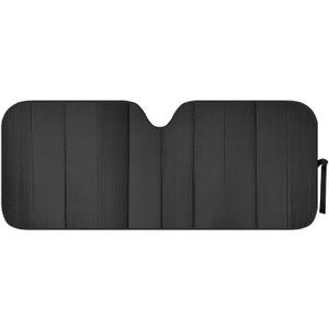 Motor Trend Windshield Sunshade for Car, Truck & SUV, Black - Folding Sun Shade for Front Window, Auto Sun Visor Heat Protection, UV Rays Blocker (58 x 24 Inch)