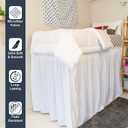 Cottington Lane Ruffled Dorm Room Bed Skirt Twin XL 36 Inch Drop, White