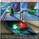 Kayak Navigation Lights Battery Operated, Battery Boat Navigation Lights, Waterproof Kayak Lights for Night Kayaking, Marine Safety Lights for Paddle Board, Pontoon Boat, Dinghy
