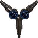 Aquascape 2-Way Flow Control Y Valve with Multi-Hose Adapter Fittings for Lawn and Garden 88005