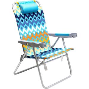 SunnyFeel Tall Beach Chair for Adults with Armrest Cup Holder - Extra Wide 28" 5-Position Reclining Backpack Beach Chair with Pillow,Lightweight Portable Tall Camping Chair for Camp/Sand Travel (Wave)
