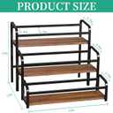 Coffee Syrup Organizer, 3-Tier Syrup Rack 12 Bottles Capacity, Coffee Syrup Rack Free-Installation(Magnetic Connection), Spice Rack for Countertop, Bar, Kitchen