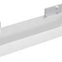 Danpoo 16-Inch Wall Shelf, Clear Tempered Glass with Matte Silver Aluminum Frame  Sleek Floating Bathroom Organizer