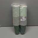 Whaline 60Pcs Sage Green Paper Cups 16oz Gradient Green Disposable Cups Spring Beverage Drinking Cup for Wedding Baby Shower One Lucky Duck Birthday Party Supplies