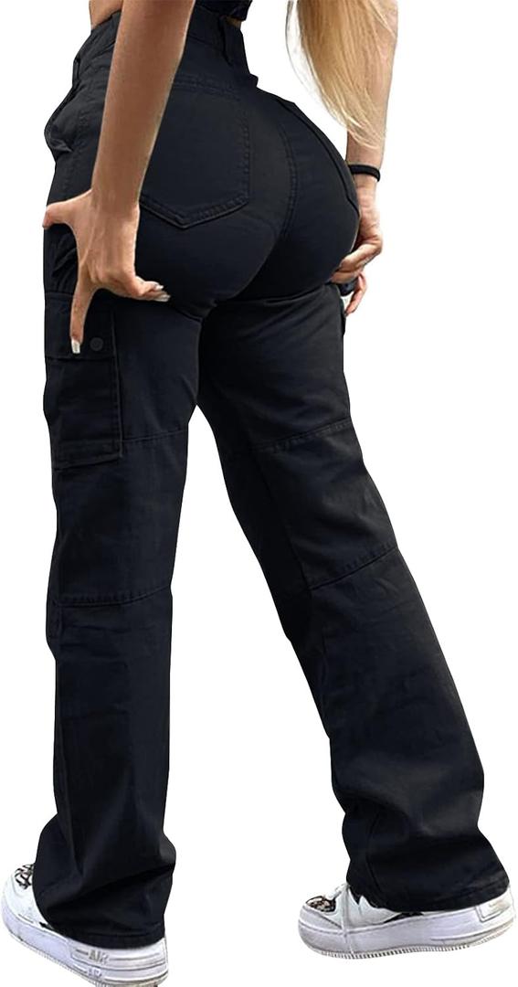 Women's Cargo Jeans Pants, Large