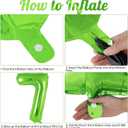 Space Themed Birthday Decorations, Green Number 5 Balloons, Purple Star and Blue Space Ship Balloon for Party Decoration (Green 5)