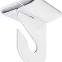 Wakhow 10 Pairs Drop Ceiling Hooks for Hanging, Suspended Track Ceiling Tile Clips, Ceiling Grid Hangers for Decorations from Classroom, Office, Home, Wedding, Hold Up to 20 lbs, 1" W X 1" H