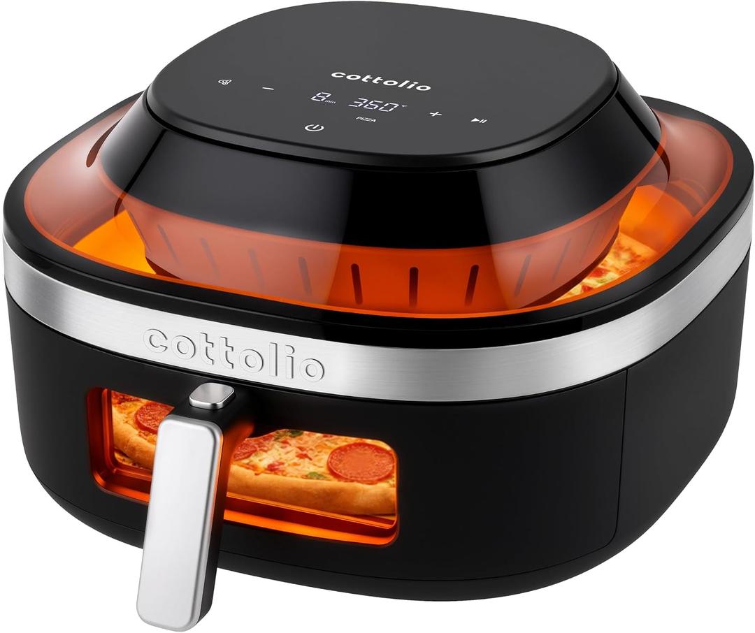 8.4 Qt Pizza Air Fryer, Stainless Steel Basket, 1700W Dual-Heat, PFAS-Free
