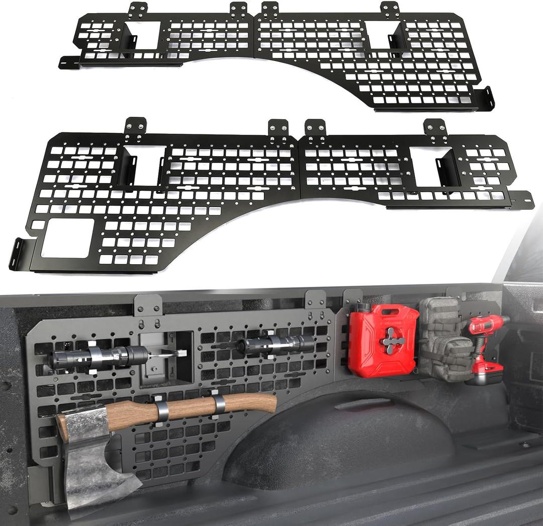 Trumgeta Side Bed MOLLE Panel Fit for 5.5 Feet Ford F150 2015-2020 & 2021-2026 Truck Storage Organizer System