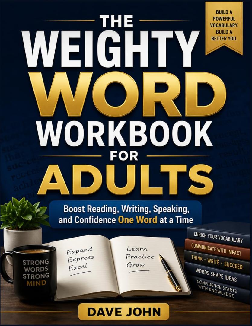 The Weighty Word workbook For Adults: Boost Reading, Writing, Speaking, and Confidence One Word at a Time- by Dave john (Author) 