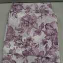 Violet Flower Tulle Curtains, 150 cm Length, 2 Panels, Modern Romantic Princess Deep Purple Flower Sheer Curtains for Bedroom Light Filtering, French Rod Pocket Printed Window Curtains for Girl's Room