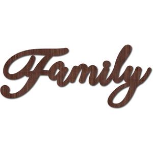 CREATCABIN Cutout Sign Family Letter Wooden Wall Art Decor Wood Word Sculpture Signs Rustic Unfinished for Housewarming Home Farmhouse Front Door Entryway Wall Decoration Brown 11.3 x 4.7inch