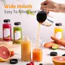 8 Pack 8 oz Glass Juice Bottles with Lids & Labels, Reusable Travel Juice Storage Containers, Clear Glass Drink Jars for Juicing, Water, Ginger, Wellness Shots - Leakproof, Dishwasher Safe