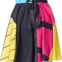 2PCS Adult Sally Costume Women Christmas Sally Dress Wig Sexy Patchwork Dress Halloween Cosplay Outfits (Large)