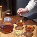 Vintage Glass Dessert Bowls, Ice Cream cups, 5oz Dessert cups, for Sundae, Fruit, Ice Cream, Pudding, small snacks,Condiment (6)