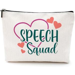 Speech Therapy Gifts Speech Pathologist Gifts Makeup Bag Gifts for Speech Therapists Cosmetic Bag SLP Gifts Birthday Christmas Thank You Gift for Women Speech Language Pathology Coworker Colleague