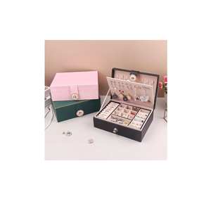 Jewelry Organizer Jewelry Boxes For Women Girls Small Jewelry Box Storage With Compartments(Green)