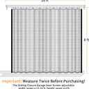 Sliding Garage Door Screen with Track Closure - Retractable Privacy Curtain Keep Annoying Animals Out Easy Install Heavy Duty Fiberglass Mesh Net for Opening Garage Patio (Black, 16 ft x 8 ft)