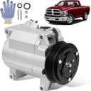 Air Conditioner AC Compressor with Clutch, Compatible with Dodge Ram 1500 2010-2013 5.7L, Compatible with Dodge Ram 2500 3500 2014-2018 5.7L 6.4L, Replace 60-03239NA 030313 1026191 140450C