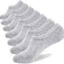 WANDER No Show Socks Mens 7/8 Pair Cotton Thin Non Slip Low Cut Men Invisible Sock 6-8/9-11/12-14