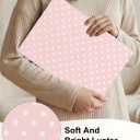 Voidborne Compatible with MacBook Neo 13 inch Case 2026 Release Model A3404 with A18 Pro Chip,White Polka Dots Design Leather Plastic Hard Shell Protective Case for Neo 13 inch + Keyboard Cover,Pink