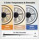 23" Wall Mount Fan with Light,3 CCT, Dimmable,Quiet 6 Speed Wall Mounted Fan with Remote/App Control, Timer, 360 Adjustable Tilt Plug in Wall Fan for Garage, Patio,Tool Room,Home